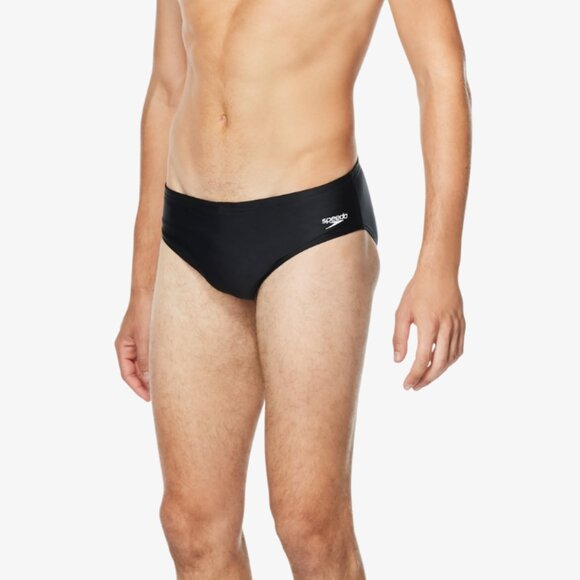 Speedo Men's Powerflex Eco Solid Brief Black, Size 36 - Picture 1 of 6